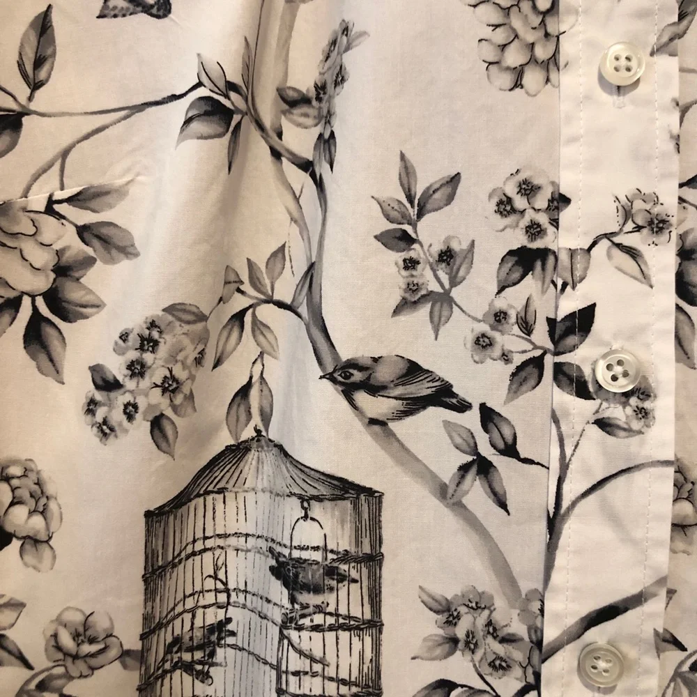Talbots Petites B & W Blouse - Picture 3 of 6